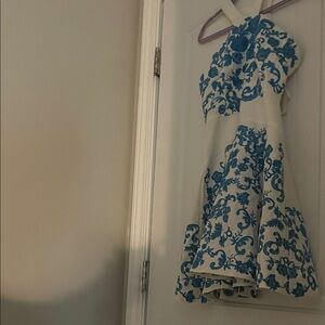 foxiedox Blue and White Floral Dress